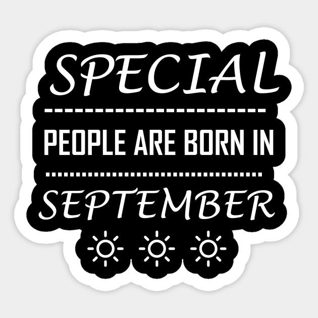 special people are born in September,September Sticker by Souna's Store